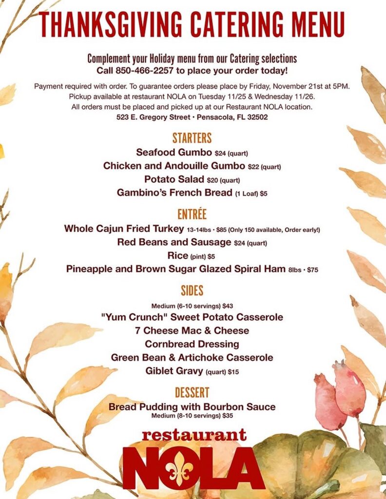 CafeNolaTHanksgivingMenu